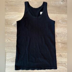 Athleta Black Ribbed Top